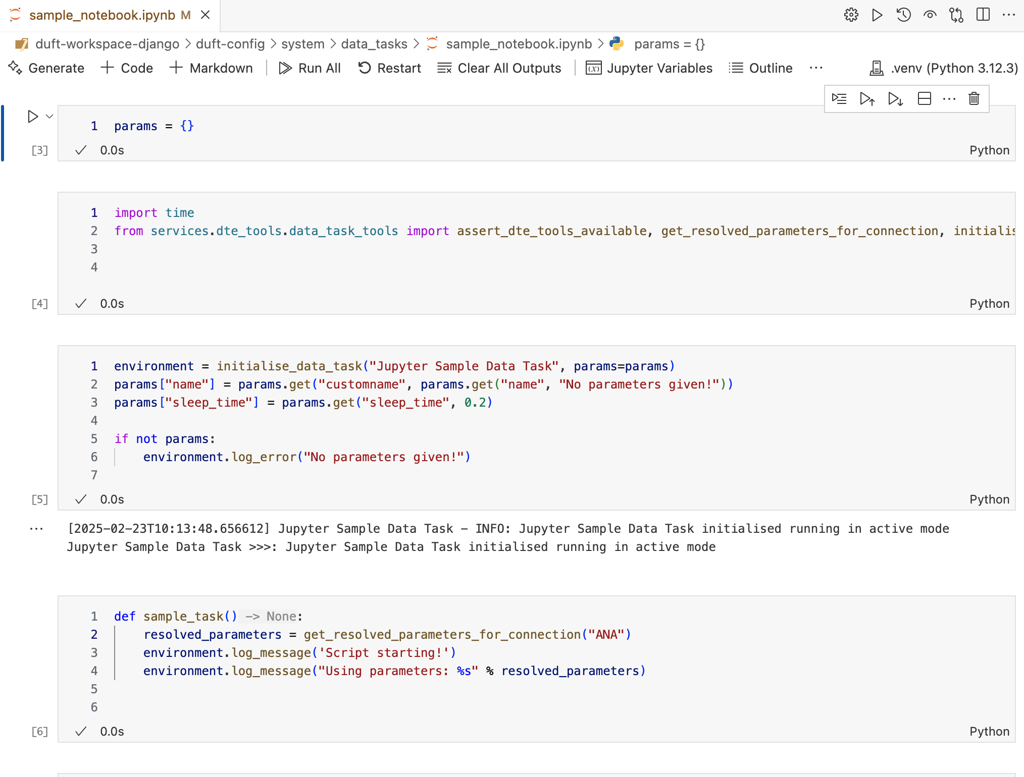 VSCode showing Jupyter Notebook
